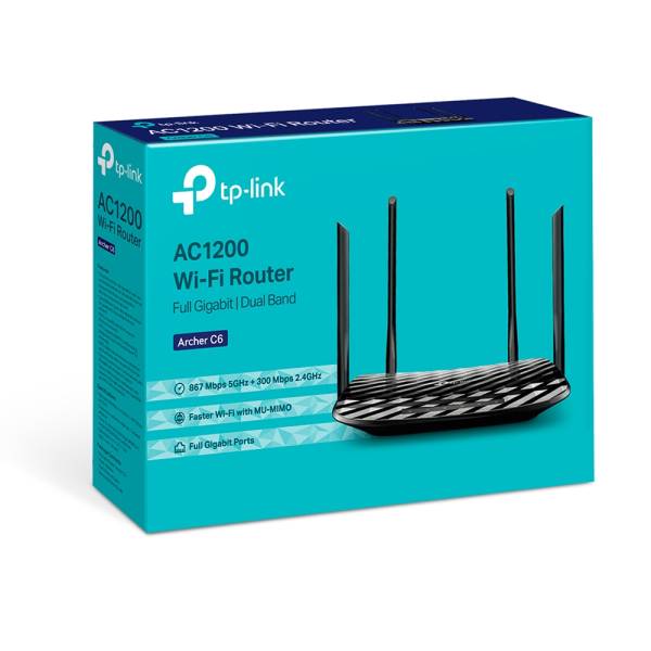 روتر تی پی لینک مدل TP-Link Archer C6 AC1200 Wireless Gigabit Router