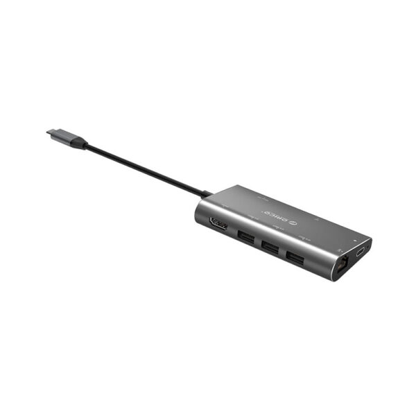 مبدل USB-C به HDMI/USB/LAN اوریکو مدل ORICO CLH-W2 Type-C to HDMI/USB3.0/RJ45