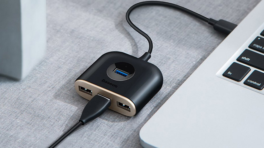  Baseus Square Round 4 IN 1 USB HUB Adapter