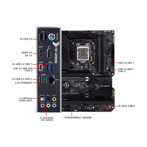 مادربرد ایسوس مدل ASUS TUF Gaming Z590-Plus 3 b asus z590 tuf