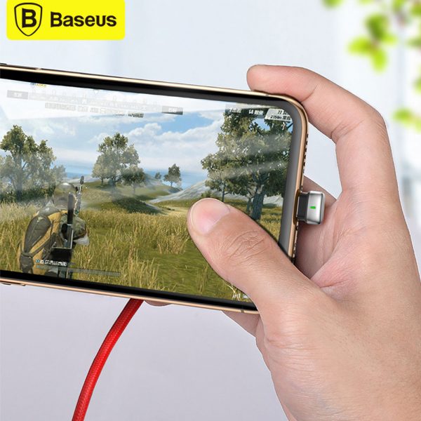 BASEUS CALUX-A01 GREEN U-SHAPED LAMP MOBILE GAME CABLE USB FOR LIGHTNING