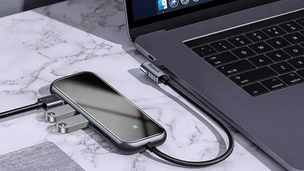 هاب 7 پورت باسئوس USB-C مدل Baseus CAHUB-CZ0G 7 In 1 USB-C HU