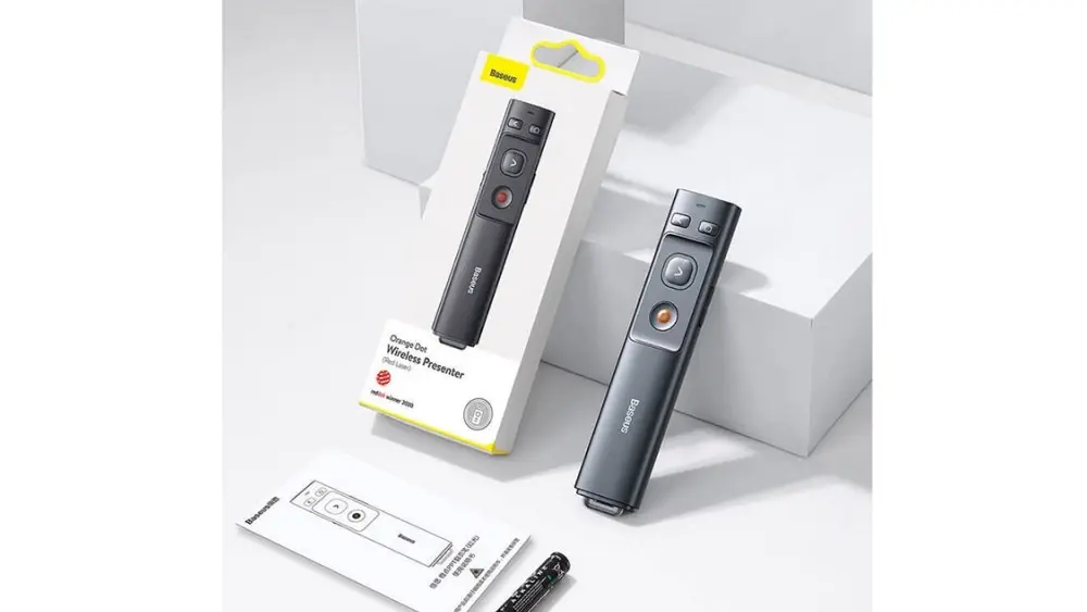 پوینتر و پرزنتر شارژی بیسوس Baseus Orange Dot Wireless Presenter