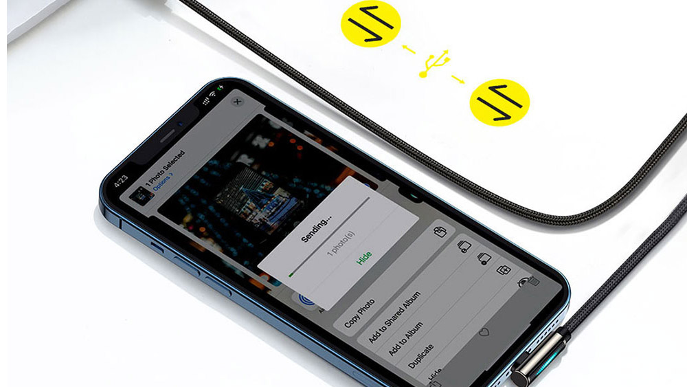 کابل Lightning به Type-C بیسوس Baseus Legend Series Elbow Fast Charging Data Cable Type-c to Ip PD 20W