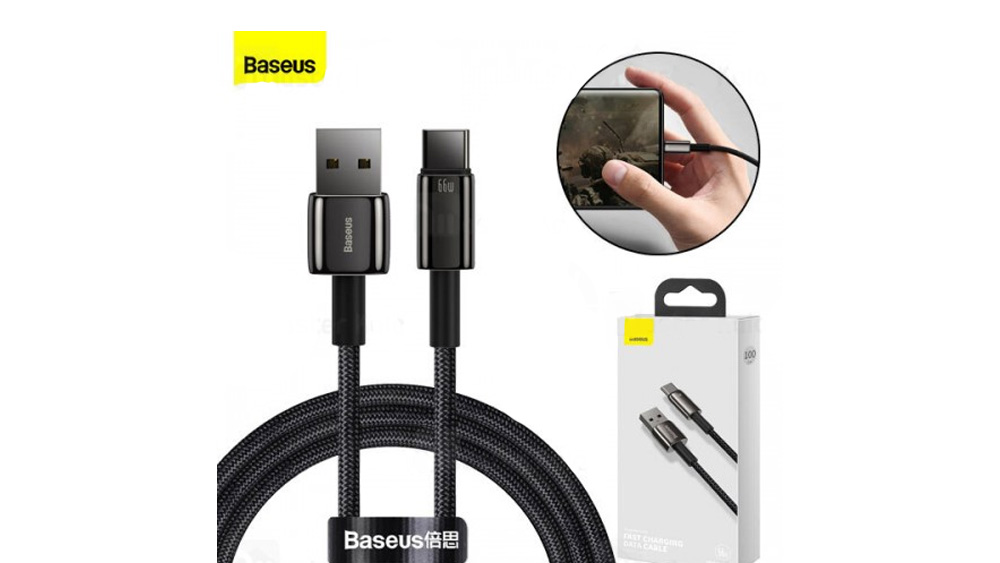 کابل فست شارژ تایپ سی باسئوس مدل Baseus CATWJ-B01 Fast Charging Cable USB To Type-C
