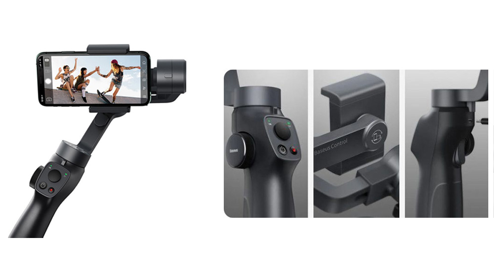 گیمبال و استبلایزر دوربین بیسوس Baseus Handheld Gimbal Stabilizer Control Smartphone