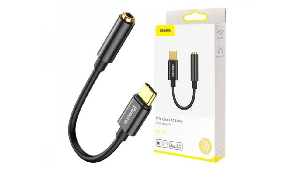 تبدیل جک 3.5mm به Type-C باسئوس Baseus CATL54-01 Type-C Male to 3.5mm Female