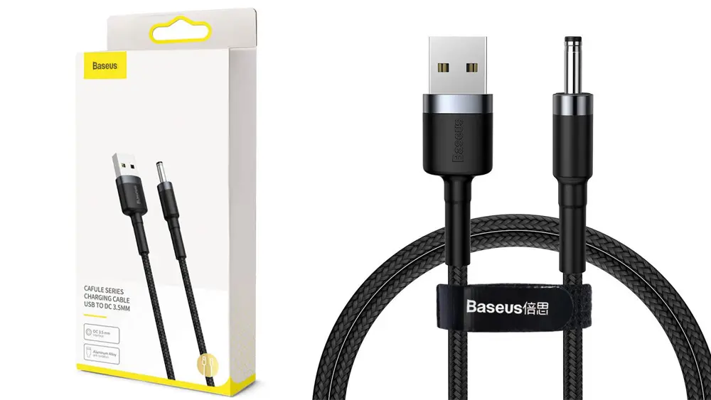 کابل شارژ USB به DC 3.5mm باسئوس Baseus USB To DC 3.5mm Charging Cable