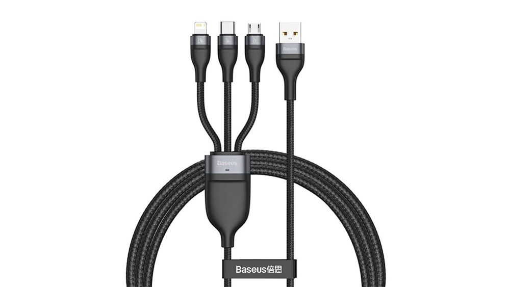 کابل سه سر فست شارژ باسئوس Baseus One-for-Three Fast Charging Data Cable