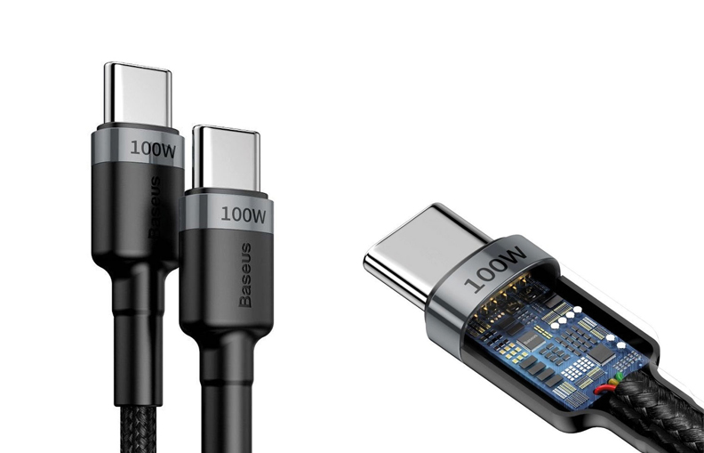 کابل دو سرتایپ سی 100وات باسئوس Baseus CATKLF-ALG1 Type-C For Type-C Cable