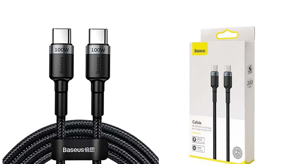 کابل دو سرتایپ سی 100وات باسئوس Baseus CATKLF-ALG1 Type-C For Type-C Cable