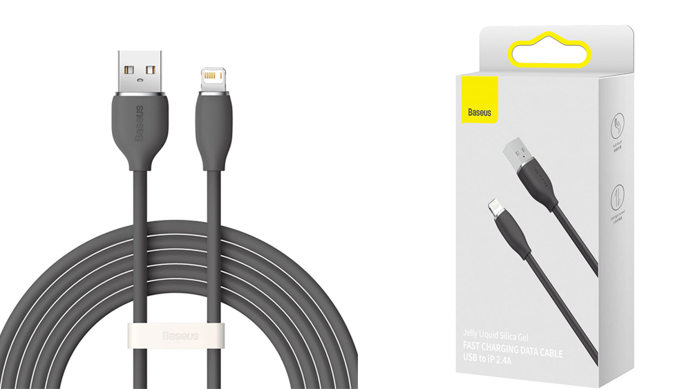 معرفی کابل USB به لایتنینگ باسئوس Baseus Liquid Silica Fast Charging Data Cable USB to IP