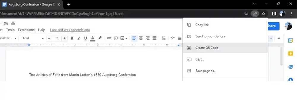 چگونه یک کد QR برای Google Docs خود ایجاد کنیم؟