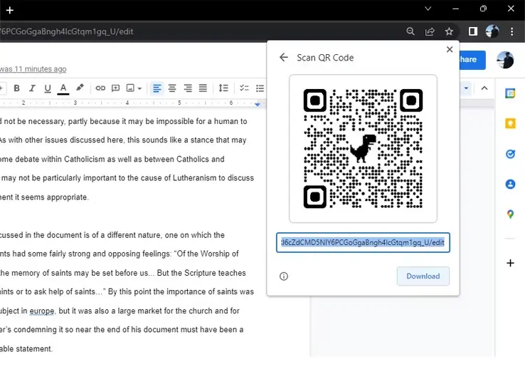 چگونه یک کد QR برای Google Docs خود ایجاد کنیم؟