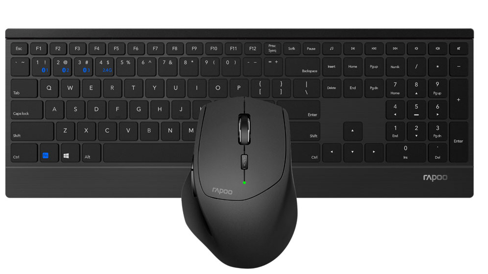 موس و کیبورد بی سیم رپو Rapoo 9500M Multi-mode Wireless Desktop