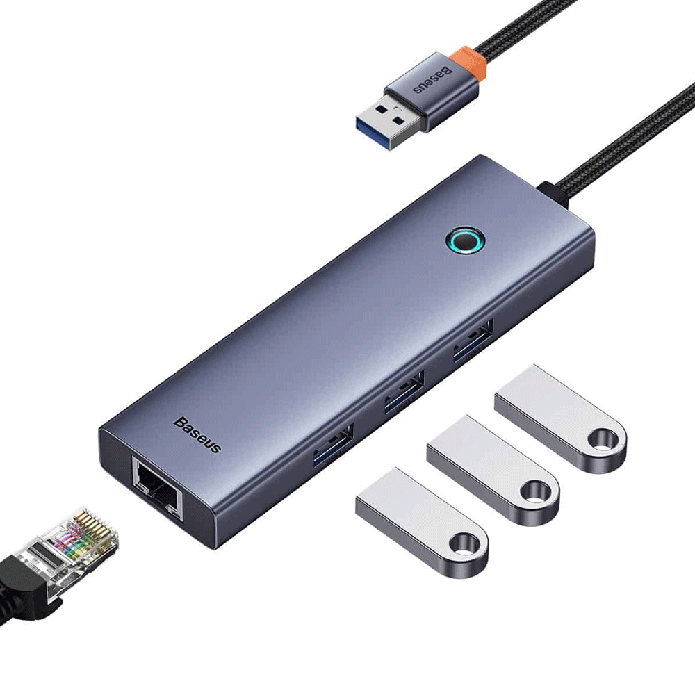 هاب USB چهار پورت باسئوس Baseus USB 4-Port HUB Docking Station