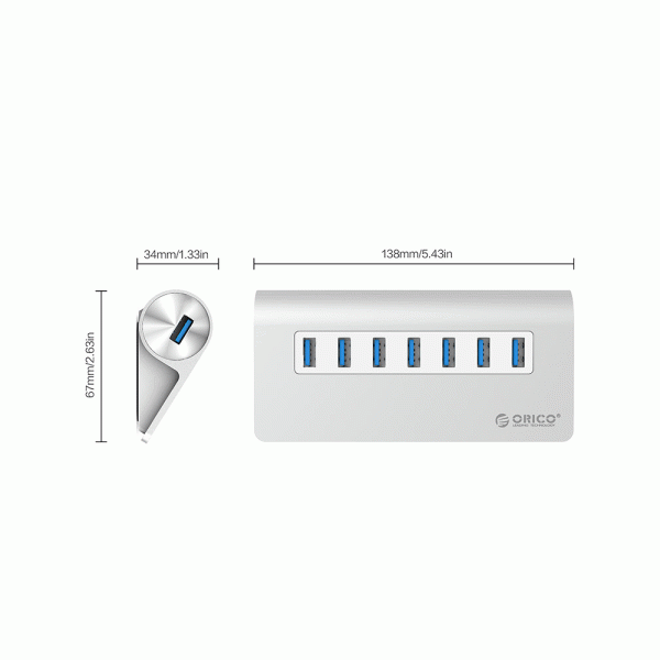 هاب 7 پورت اوریکو ORICO M3H7-V17 Port USB3.0 HUB