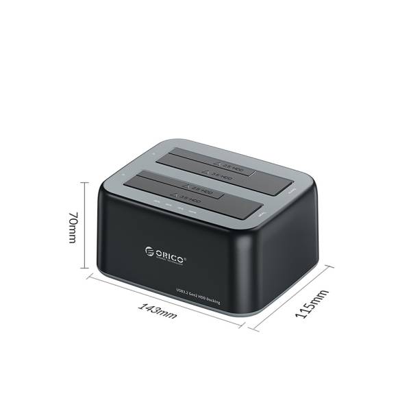 داک هارد اوریکو ORICO 6829C3-C 2.5"/3.5" HDD/SSD Dual-bay Dock