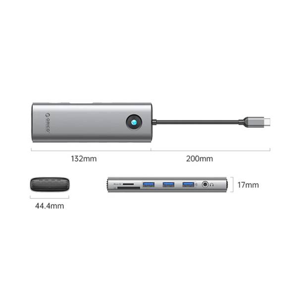 هاب 10 پورت Type-C اوریکو Orico Type-C 10 in 1 Docking Station