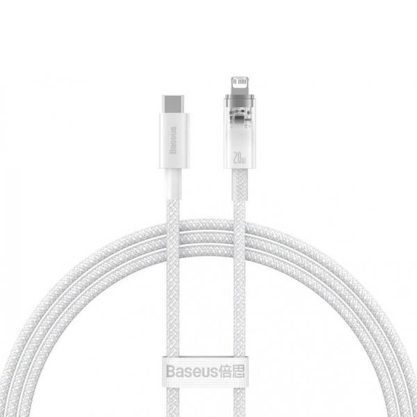 کابل 20W تبدیل Type-C به Lightning باسئوس Baseus Explorer Series cable USB-C Lightning 20W 1m CATS010202