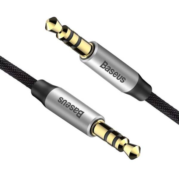 کابل یک و نیم متری Aux باسئوس Baseus Yiven M30 Audio Cable Male to Male 3.5mm Aux Cable 1.5M CAM30-CS1