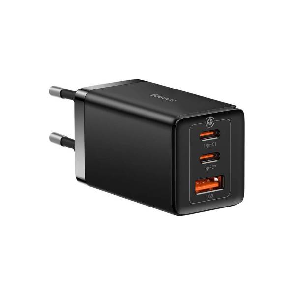 آداپتور دیواری 65 وات 3 پورت باسئوس Baseus GaN 5 Pro Charger 65W CCGP120201