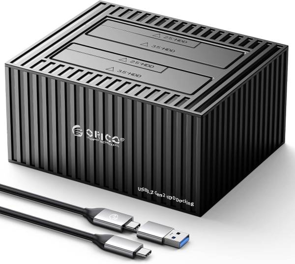 داک هارد اوریکو مدل ORICO 9628C3-C 2.5"/3.5" SATA HDD/SSD Dual-bay Dock with Offline Clone Function