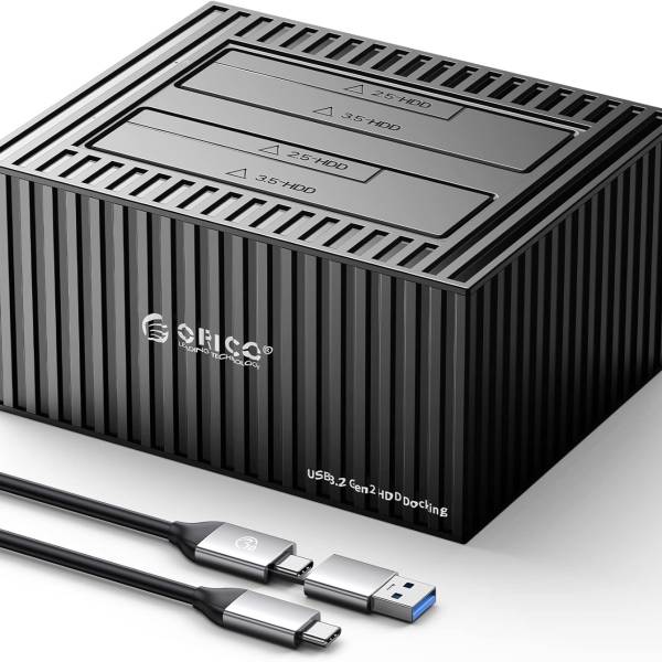 داک هارد اوریکو مدل ORICO 9628C3-C 2.5"/3.5" SATA HDD/SSD Dual-bay Dock with Offline Clone Function
