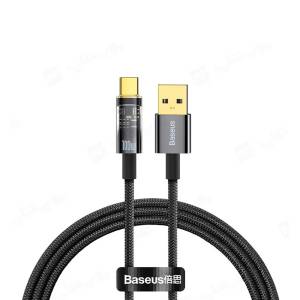 کابل شارژ هوشمند تایپ سی باسئوس Baseus Auto Power-Off Fast Charging Data Cable Type-c 1m CATS000201