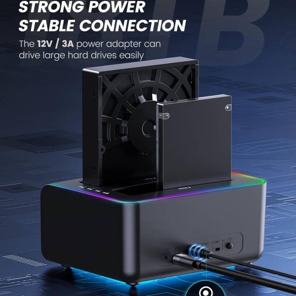 داک هارد اوریکو مدل ORICO 8828C3-C RGB Hard Drive Docking Station Offline Clone