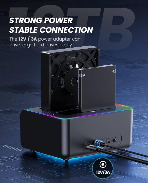داک هارد اوریکو مدل ORICO 8828C3-C RGB Hard Drive Docking Station Offline Clone