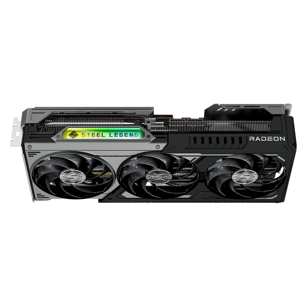 RX-9070-XT-Steel-Legend-Dark-5 گرافیک ازراک مدل AMD Radeon RX 9070 XT Steel Legend Dark 16GB