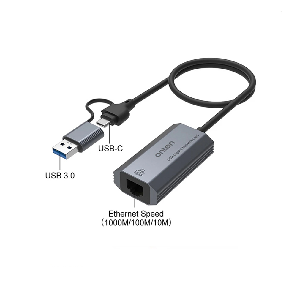 ONTEN-UE101-2 تبدیل اونتن USB3.0/USB-C به LAN مدل ONTEN-UE101