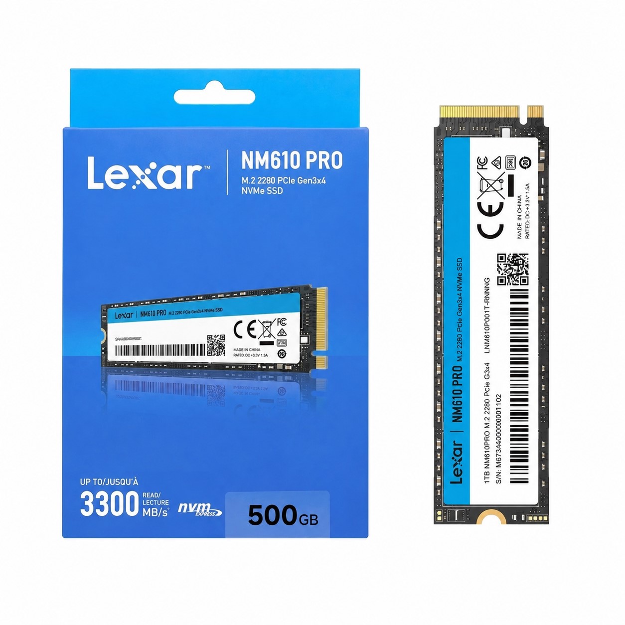 Lexar SSD NM610 PRO 500GB اس اس دی اینترنال لکسار مدل Lexar SSD NM610 PRO 500GB