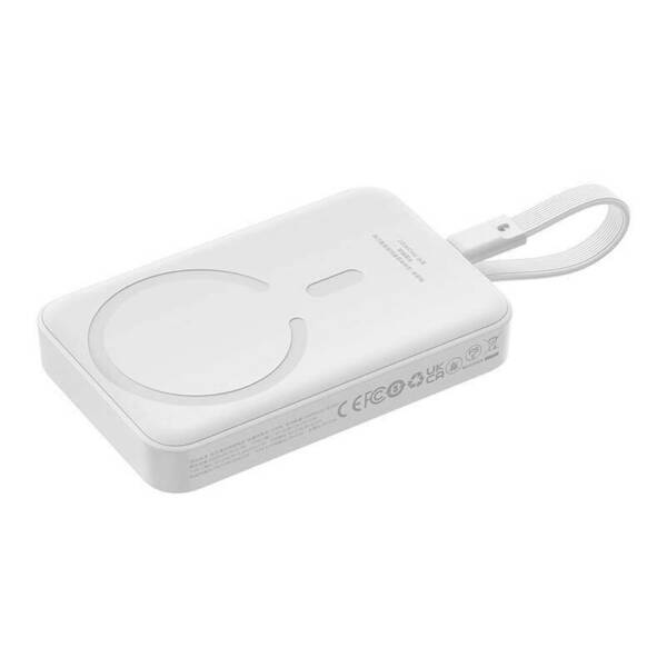 پاوربانک مگنتی باسئوس 10000 میلیآمپر 30 وات | Baseus Magnetic Power Bank با کابل Type-C داخلی 3 Power Bank Baseus MagSafe 10000mAh 30W White P1002210B223 00 2