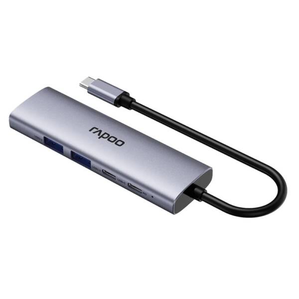 هاب 5 پورت Type-C رپو مدل Rapoo XD51 5 هاب 5 پورت Type-C رپو مدل Rapoo XD51